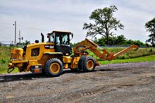 rail wheel loader boom